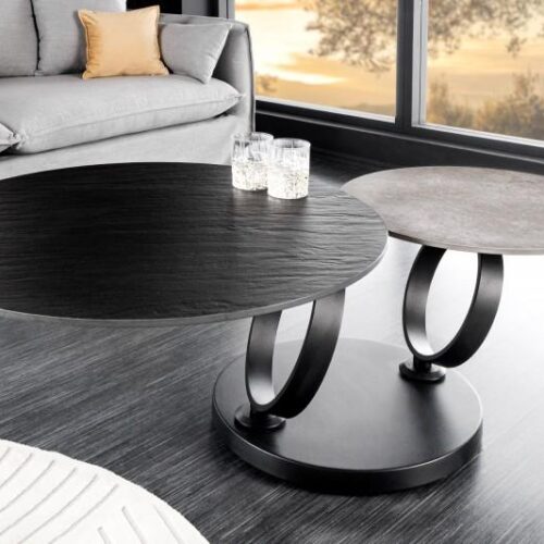 RINGS állítható szürke kerámia dohányzóasztal