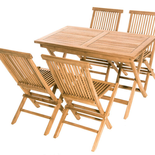 Teak kerti garnitúra FOXI II. 1 + 4 (SZABAD párnák)