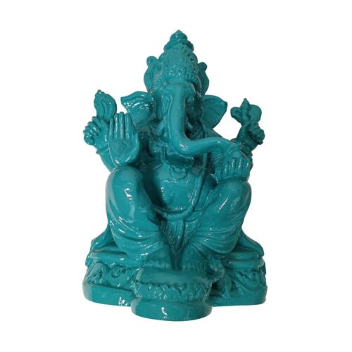 GANESHA türkiz szobor