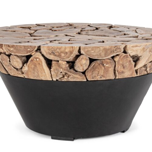 GRENADA II barna Teakfa dohányzóasztal 90x90cm