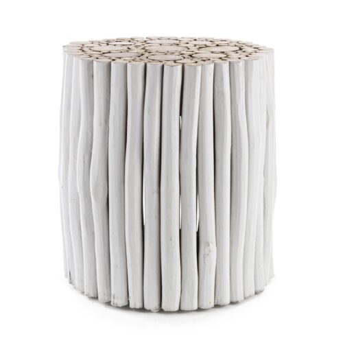 GUADALUPE fehér dohányzóasztal 38x38cm