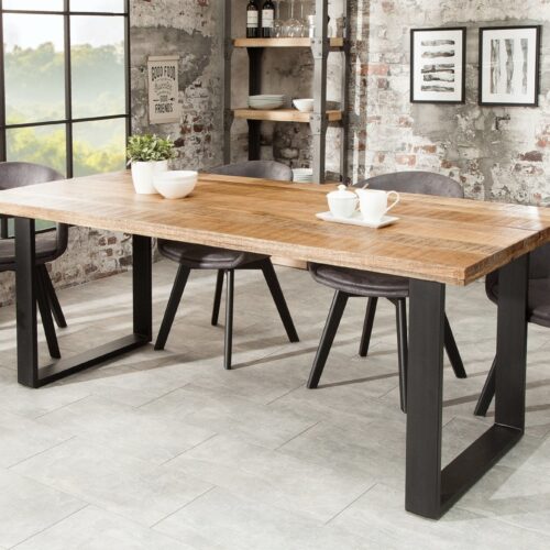 IRON CRAFT natúr mangófa étkezőasztal 160cm