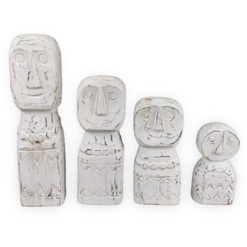 KELUARGA IBU fehér faragott dekoráció