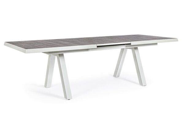 KRION szürke kerti bővíthető étkezőasztal 205-265cm