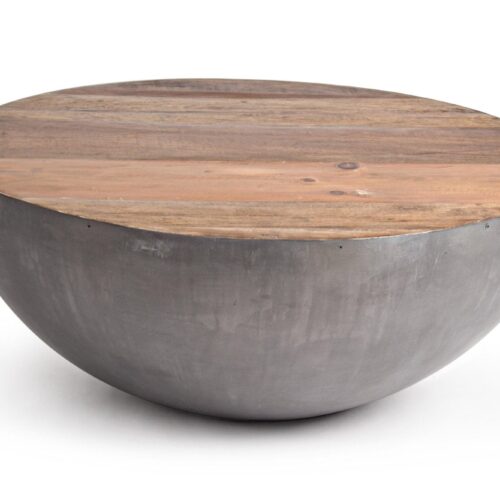 LANCASTER szürke dohányzóasztal 90cm átmérő