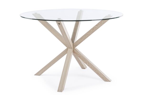 MAY kerek étkezőasztal natúr lábakkal 114cm átmérő