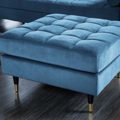 COZY VELVET tengerkék lábtartó 80cm