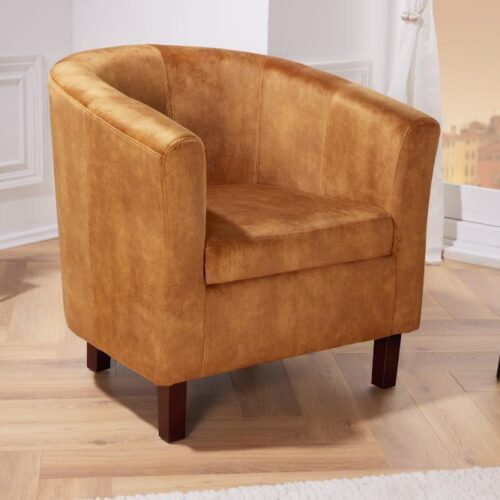 HEMINGWAY mustársárga bársony fotel