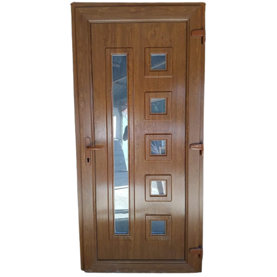 Mendy - Aranytölgy - Műanyag Bejárati ajtó / 98x208 /