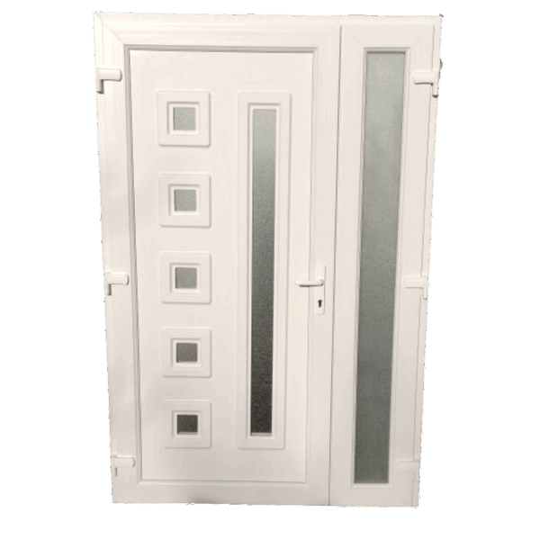 Mendy Műanyag bejárati ajtó / 138x208 / FEHÉR / NYITHATÓ OLDALLAL - Mendy Műanyag bejárati ajtó / 138x208 / FEHÉR / NYITHATÓ OLDALLAL -