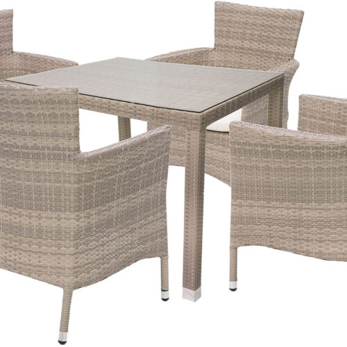 Kerti rattan szerelvény Modena I 1 + 4 (szürke-bézs)