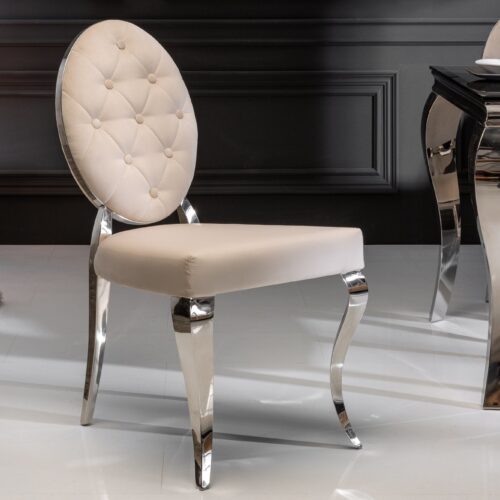 MODERN BAROCK bézs bársony szék