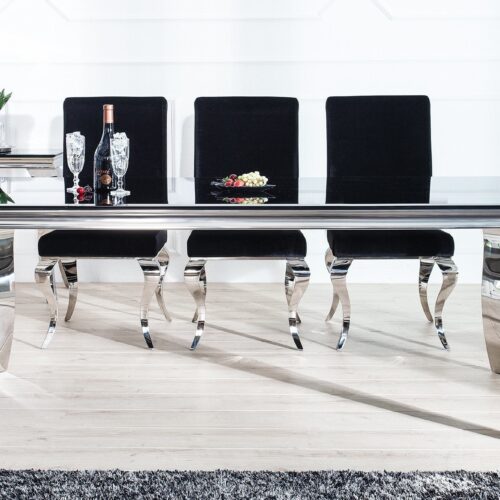 MODERN BAROCK fekete étkezőasztal 180 cm