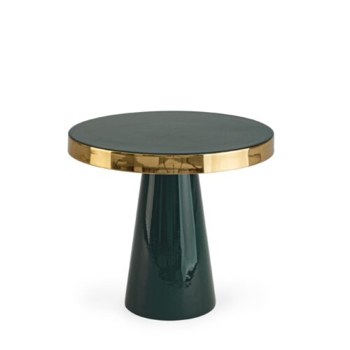 NANDIKA zöld acél lerakóasztal 41x41cm