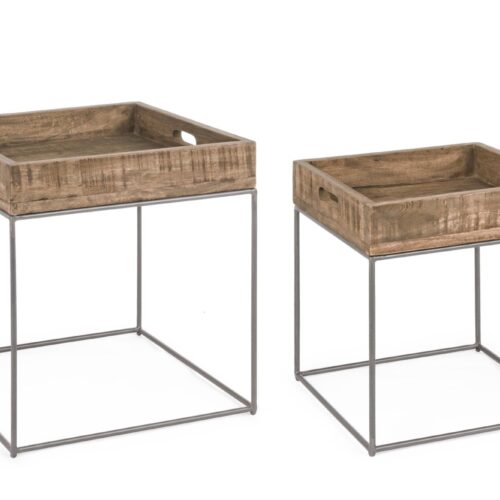 NARVIK 2 részes négyzetes dohányzóasztal