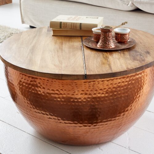 ORIENT réz és mangó dohányzóasztal