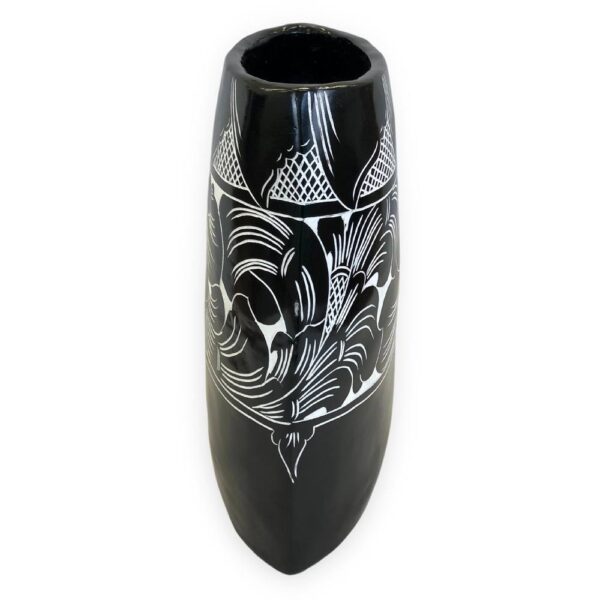 YEH LEH II fekete kerámia váza