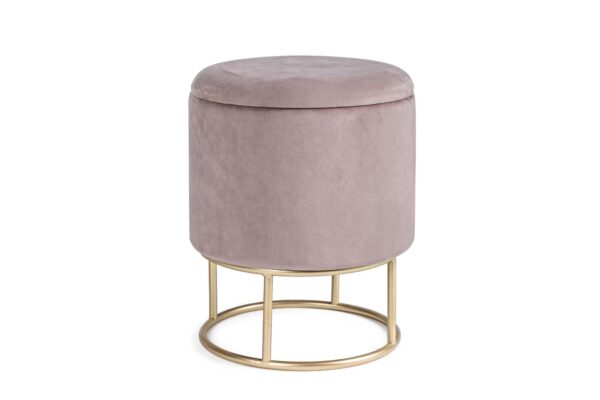 POLINA rózsaszín kerek ülőke tárolóval