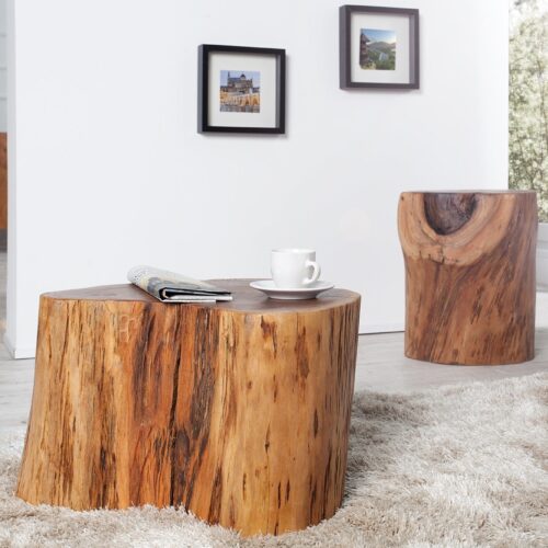 PURE akácia fatörzs dohányzóasztal 30 cm