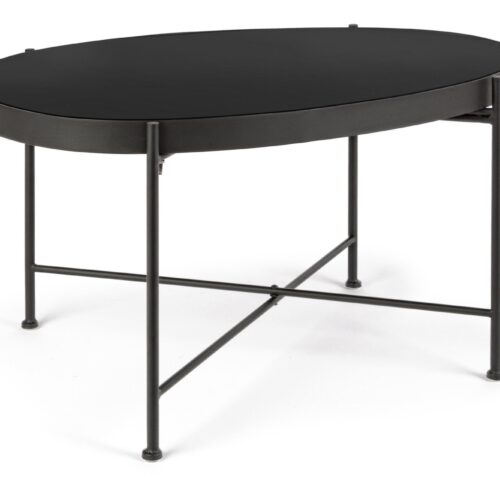 RASHIDA fekete dohányzóasztal 70x46