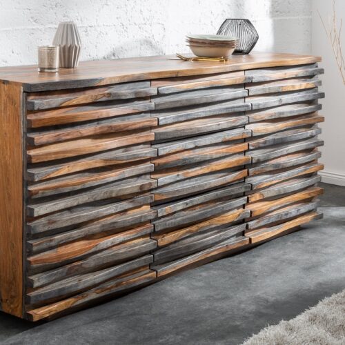 RELIEF szürke rózsafa komód 160cm RELIEF szürke rózsafa komód 160cm