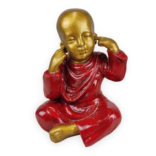 SAGE piros és arany 3 részes Buddha szobor szett