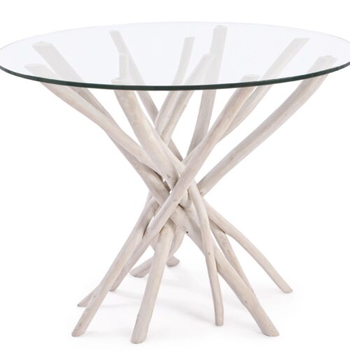 SAHEL kerek étkezőasztal üveggel 110x110 SAHEL kerek étkezőasztal üveggel 110x110