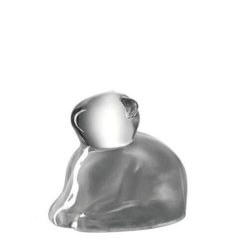 LEONARDO MICIA cica figura 6cm üveg szürke LEONARDO MICIA cica figura 6cm üveg szürke