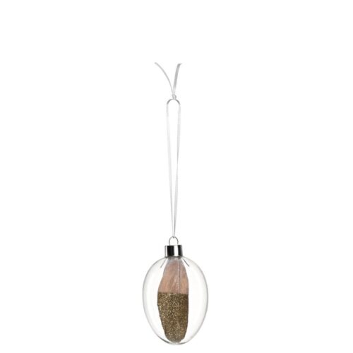 LEONARDO PESARO üveg tojás tollal 10cm LEONARDO PESARO üveg tojás tollal 10cm