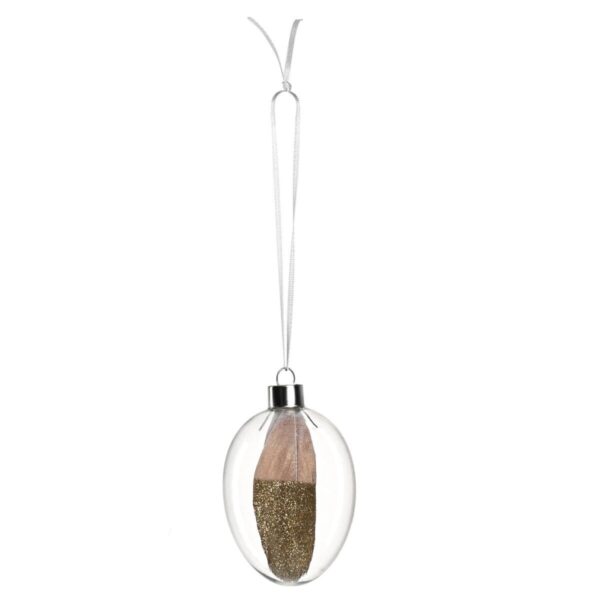 LEONARDO PESARO üveg tojás tollal 13cm