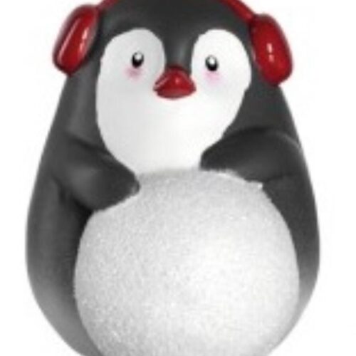 LEONARDO CALDO pingvin figura 8cm fülvédővel LEONARDO CALDO pingvin figura 8cm fülvédővel