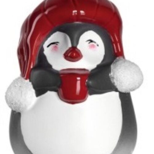 LEONARDO CALDO pingvin figura 10cm sapkával LEONARDO CALDO pingvin figura 10cm sapkával