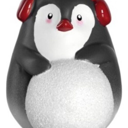 LEONARDO CALDO pingvin figura 15cm fülvédővel LEONARDO CALDO pingvin figura 15cm fülvédővel