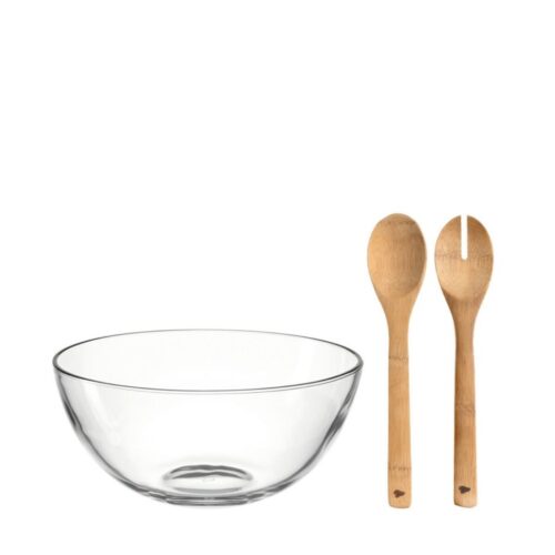 LEONARDO LIMITED salátás tál bambusz kanállal 26cm LEONARDO LIMITED salátás tál bambusz kanállal 26cm
