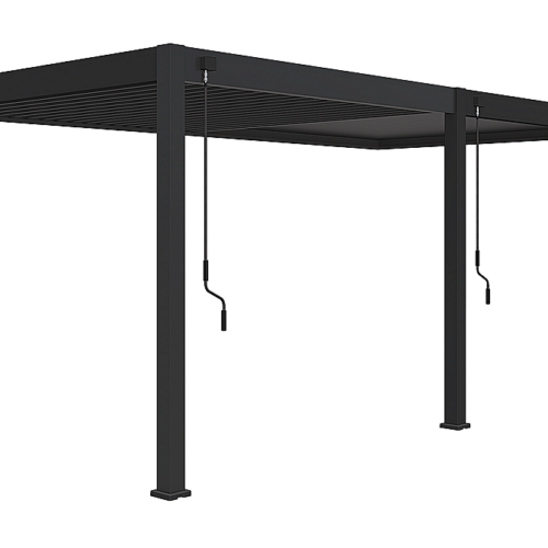 Kerti alumínium pergola a falhoz 6x3 m (antracit)