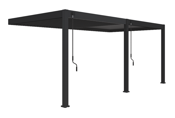 Kerti alumínium pergola a falhoz 6x3 m (antracit) Kerti alumínium pergola a falhoz 6x3 m (antracit)