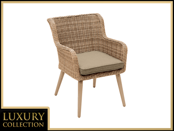 Kerti rattan étkezőszék MALIBU (bézs-barna) Kerti rattan étkezőszék MALIBU (bézs-barna)