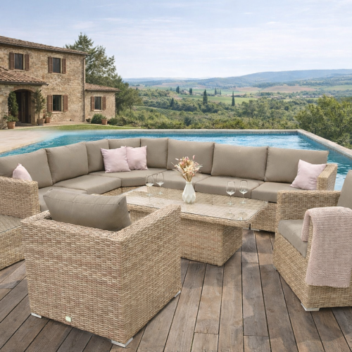 Rattan variálható ülőgarnitúra MALIBU 8 fő részére (cappuccino)