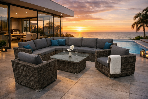 Rattan variálható ülőgarnitúra MALIBU 8 fő részére (szürke) Rattan variálható ülőgarnitúra MALIBU 8 fő részére (szürke)