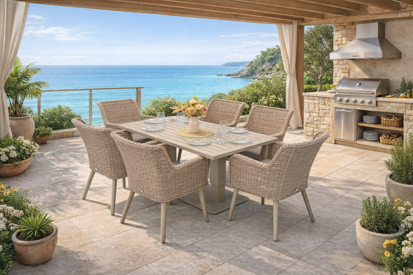 Kerti rattan szett MALIBU 1+6 (cappuccino) Kerti rattan szett MALIBU 1+6 (cappuccino)