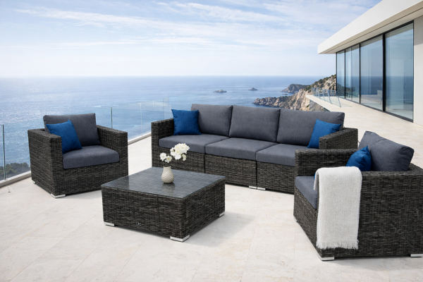 Rattan variálható ülőgarnitúra MALIBU 5 fő részére (szürke) Rattan variálható ülőgarnitúra MALIBU 5 fő részére (szürke)
