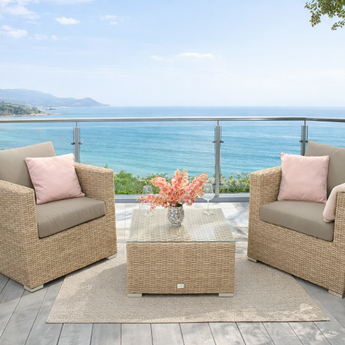 Rattan variálható szett MALIBU 2 fő részére (cappuccino)
