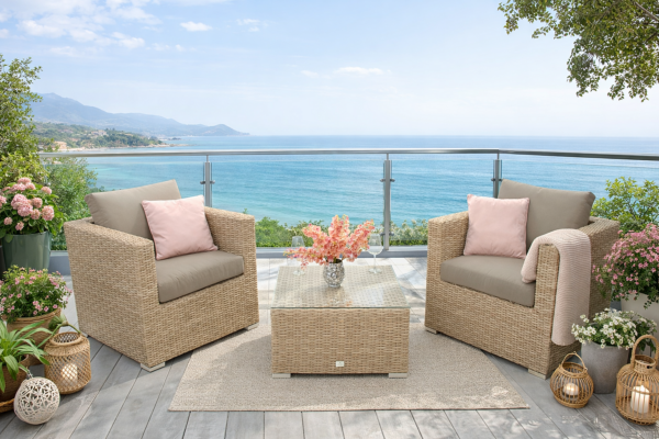 Rattan variálható szett MALIBU 2 fő részére (cappuccino) Rattan variálható szett MALIBU 2 fő részére (cappuccino)