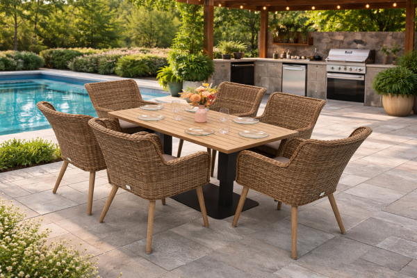 Kerti rattan szett MALIBU 1+6 (bézs-barna) Kerti rattan szett MALIBU 1+6 (bézs-barna)