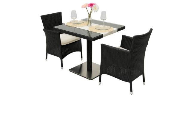 Kerti rattan meghatározott GINA II. 1 + 2 (fekete) Kerti rattan meghatározott GINA II. 1 + 2 (fekete)