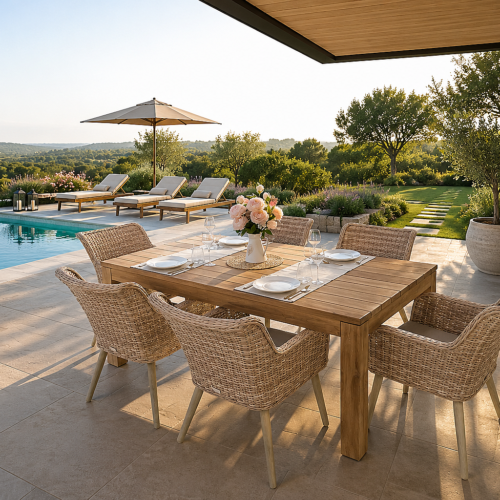 Kerti rattan szett MONTE MALIBU 200 (cappuccino) 4x Kerti szék MALIBU (cappuccino)