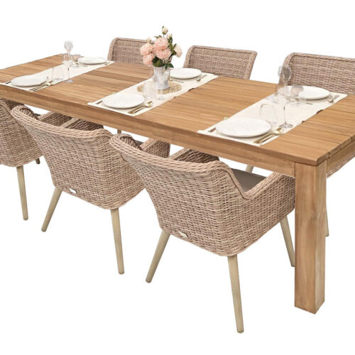 Kerti rattan szett MONTE MALIBU 240 (cappuccino) 6x Kerti szék MALIBU (cappuccino)