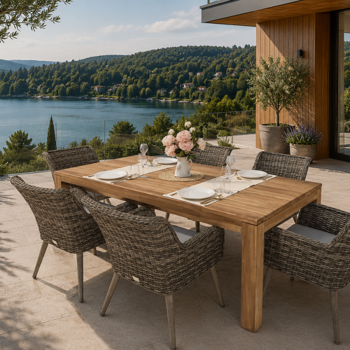 Kerti rattan szett MONTE MALIBU 200 (szürke) 6x Kerti szék MALIBU (szürke)