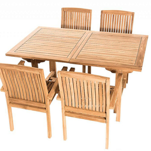 Teak kerti elrendezés TWIN 1 + 4 Teak kerti elrendezés TWIN 1 + 4