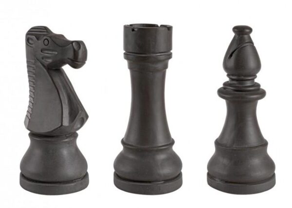 CHESS fekete üvegszál dísztárgy 3db CHESS fekete üvegszál dísztárgy 3db
